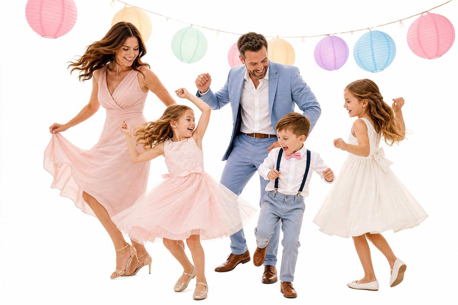 Family dancing at an Epic Party celebration
